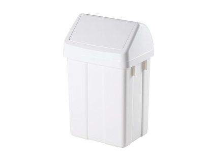 plastovy odpadkovy kos Patty s klapkou 25l bily