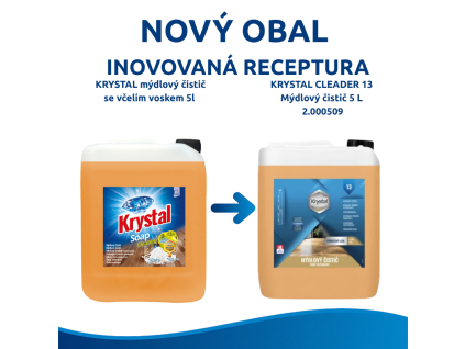KRYSTAL mýdlový čistič se včelím voskem 5l nahrazeno 2.000509 KRYSTAL CLEADER 13 Mýdlový