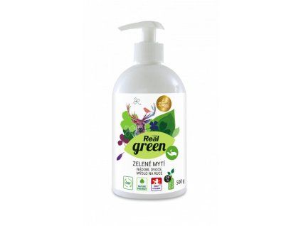 Real green mydlo na myti rukou, nadobi i ovoce 3v1 500g new