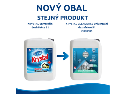 KRYSTAL univ. dezinfekce 5 L nově pod  2.000506 KRYSTAL CLEADER 50 Univ. dezinfekce 5 l