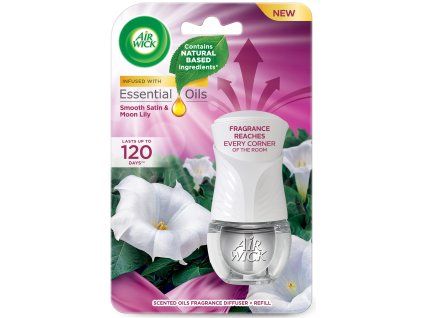Air Wick 19ml elektricky osvezovac do zásuvky + napln Jemný saten a měsíční lilie
